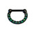 Green Opal PVD Black Clicker Septum Ring