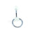 PVD Light Blue Door Knocker Acrylic Ball Belly Ring