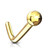 Yellow Gold L Shaped Nose Stud