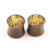 Pair of  Wood Ear Plugs with Octopus Design 