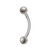 Silver Glitter Ball Curved Barbells Piercings