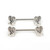 Pair of Folded Angel Wings Designed Nipple Barbells 14ga 1/2 316L 