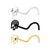 Skull Corkscrew Nose Studs
