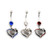 Heart Rose CZ Dangle Belly Button Rings