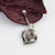 Belly Button Ring with Vintage Heart and Flower Design Dangle 14g