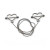 Hematite Dangle Chain Heart Nipple Barbells