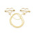 PVD Gold Dangle Chain Heart Nipple Barbells
