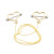 PVD Gold Silver Dangle Chain Heart Nipple Barbells