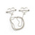 Silver Dangle Chain Heart Nipple Barbells