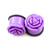 Pair of  Rose Design  Acrylic Ear Plugs with O ring