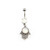 Glitter Opal Hamsa Belly Button Ring