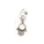 Externally Threaded Prong Set Glitter Opal Hamsa Belly Ring