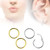 4-Pack Hinged Segment Ring - Perfect for Lip, Nose, Septum - 16ga or 14ga 316L Surgical Steel I.P. Coated