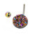 Multi-Color Confetti Design Belly Button Ring 14ga 