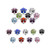 18pc Prong Set Star Gem Internally Threaded Dermal Tops
