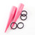 Acrylic Pink Taper Kit 10pcs 6ga - 00ga