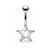 Star CZ Belly Button Rings