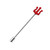 PVD Red Pitchfork Trident Industrial Barbell