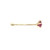 14K Solid Gold Nose Bone with Real Ruby gem stone 22g