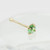 14K Solid Gold Nose Bone with Real Emerald gem stone 22g