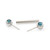 Pair of Push In Threadless Nipple Barbells with Cubic Zirconia 14ga 1/2 - 12mm 316L 