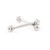 Pair of Push In Threadless Nipple Barbells with Cubic Zirconia 14ga 1/2 - 12mm 316L