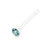 Nose Bone Clear Stud with CZ Gem 20g 1/4 Inch