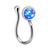 Blue Opal Clip on Nose Rings