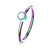 PVD Rainbow Clear Stone Bendable Hoop