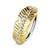 PVD Gold Paved CZ Leaf Bendable Hoop