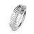 Surgical Steel Paved CZ Leaf Bendable Hoop