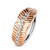 PVD Rose Gold Paved CZ Leaf Bendable Hoop