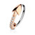 PVD Rose Gold Paved CZ Arrow Bendable Hoop