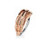 PVD Rose Gold Feather Bendable Hoop Rings
