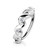 Surgical Steel Paved Twisted Half Circle CZ Bendable Hoop
