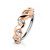 PVD Rose Gold Paved Twisted Half Circle CZ Bendable Hoop