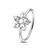 Surgical Steel Clear CZ Flowers Bendable Hoops