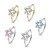 Paved CZ Flowers Bendable Hoops Cartilage Rings