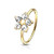 PVD Gold CZ Flowers Bendable Hoops