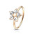 PVD Rose Gold CZ Flowers Bendable Hoops