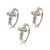 Paved CZ Cross Bendable Hoop Cartilage Rings