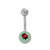 Red Ladybug 14G Belly Button Ring