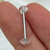 Clear Acrylic Half Ball Straight Barbell