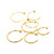 Pack of 7 Gold IP Nose Rings 20ga and 22ga Surgical Steel 