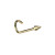 PVD Gold Corkscrew Nose Stud