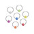 Acrylic Beach Ball Spring Loaded Hoops Earrings