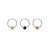 Acrylic Checker Ball Spring Loaded Hoops Earrings