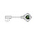 Green Heart Opal Key Nipple Barbell