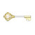 Gold Heart Opal Key Nipple Barbell