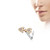 Nose Stud Screw L-Bend Heart Arrow Design 20g with Clear Cubic Zirconia Gems - Out of Stock